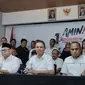 Kapten timnas pemenangan calon presiden (capres) dan calon wakil presiden (cawapres) Anies Baswedan-Muhaimin Iskandar (AMIN), Muhammad Syaugi Alaydrus (tengah) (Liputan6.com/Winda Nelfira)