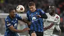 Atalanta menjuarai Liga Europa musim 2023/2024 usai sukses membungkam Bayer Leverkusen dengan skor telak 3-0. (AP Photo/Frank Augstein)