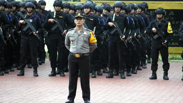 Polda Sumut menyiapkan sebanyak 2.365 personel untuk mengamankan Pilkada serentak pada 27 Juni 2018. (Liputan6.com/Reza Efendi)