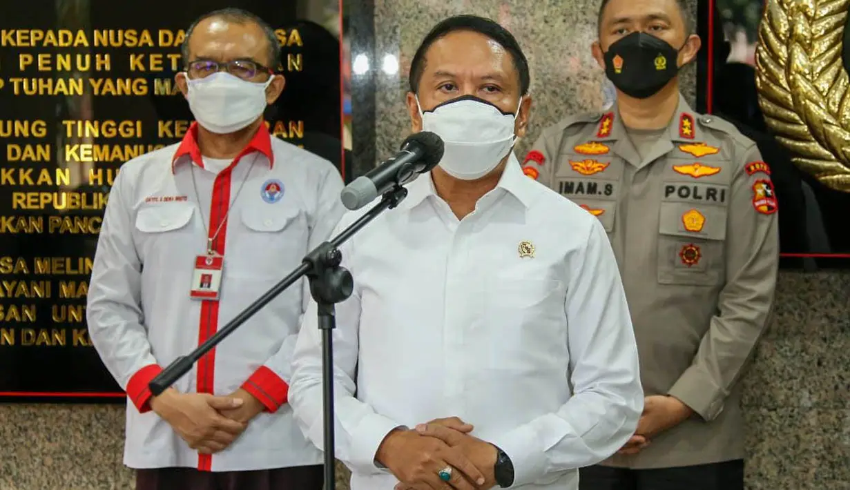 Menpora Zainudin Amali mengungkapkan bahwa BRI Liga 1 memiliki tujuan, salah satunya untuk mempersiapkan tim nasional karena pada tahun 2023 Indonesia akan menjadi tuan rumah Piala Dunia U-23. (Foto: Dok. Humas Kemenpora)