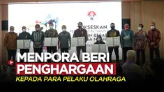 Berita video Menpora Zainudin Amali memberikan penghargaan dan apresiasi bonus kepada para pelaku olahraga berprestasi pada 2021.