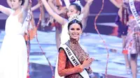 Miss Universe 2018 Catriona Gray menghadiri acara penobatan Puteri Indonesia 2019 di Jakarta Convention Center, Jakarta Pusat (Dok.Instagram/@catrionagray/https://www.instagram.com/p/BuxmPO6A_RR/Komarudin)