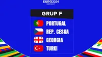 Piala Eropa 2024 - Ilustrasi Grup F Euro 2024: Portugal, Ceska, Georgia, Turki (Bola.com/Adreanus Titus)