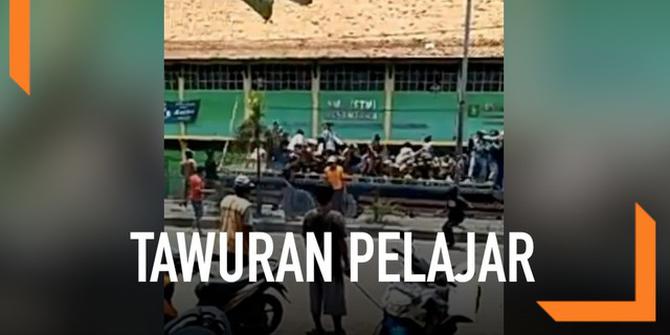 VIDEO: Mencekam, Aksi Tawuran Pelajar di Cirebon