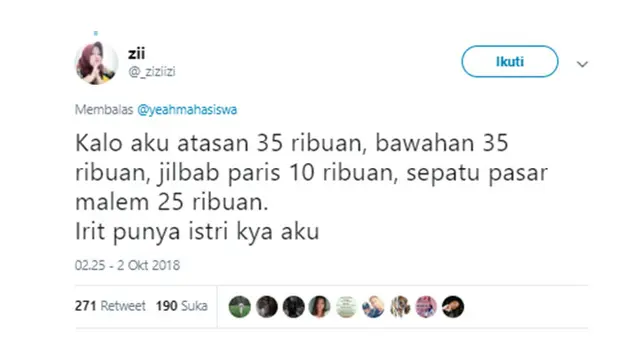 Outfit ala Sobat Miskin Twitter