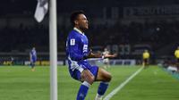 Saddil Ramdani merayakan golnya pada laga AFC Champions League Two antara Persib Bandung vs Lion City Sailors -&nbsp;PERSIB.co.id/Barly Isham