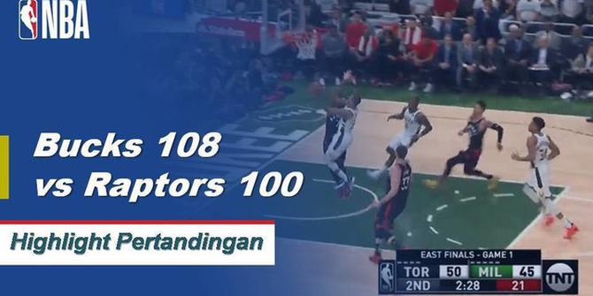 Cuplikan Hasil Pertandingan NBA : Bucks 108 vs Raptors 100