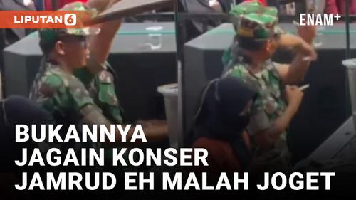 VIDEO: Ngakak! Dua Prajurit TNI Asyik Joget Pas Jamrud Manggung