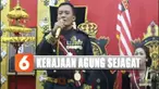 Dalam pidatonya, Totok yang didampingi sang istri Dyah Gitarja mendaulatkan diri sebagai raja dan ratu Kerajaan Agung Sejagat.
