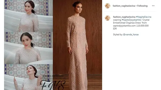 7 Inspirasi Busana Lebaran Ala Nagita Slavina, Simpel dan Elegan