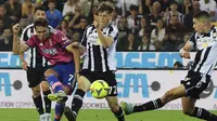 Paruh pertama duel Udinese vs Juventus pun selesai dengan skor sama kuat 0-0. (Andrea Bressanutti/LaPresse via AP)