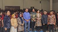 Menteri Kebudayaan Republik Indonesia datangi pemusatan latihan grup orkestra dan Paduan suara Gita Bahana Nusantara (GBN) di Kinasih Resort, Depok, Jawa Barat.&nbsp;(Liputan6.com/Dicky Agung Prihanto)