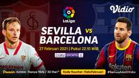 Duel Sevilla vs Barcelona, Sabtu (27/2/2021) pukul 22.10 WIB dapat disaksikan melalui platform streaming Vidio. (Dok. Vidio)