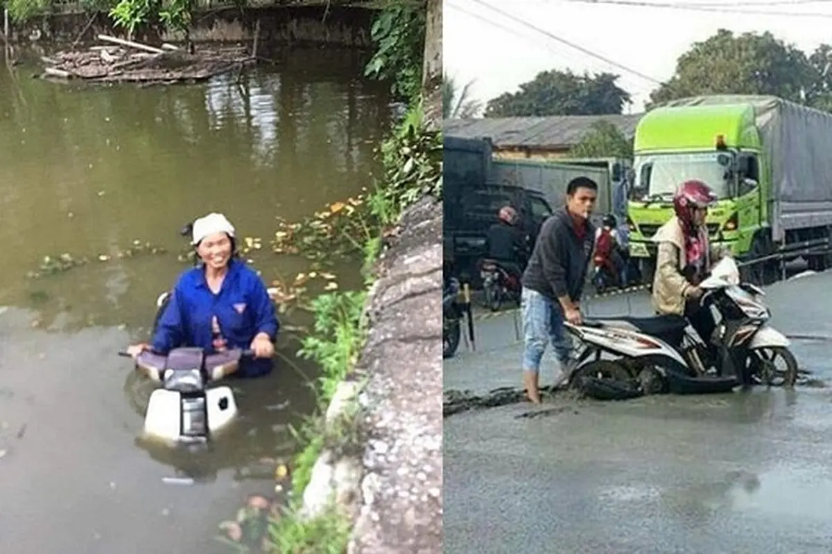 6 Momen Apes Emak-Emak saat Naik Motor Ini Bikin Elus Dada