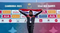 Rahmayuna Fadillah atlet asal DIY yang sukses mempersembahkan medali perak cabor obstacle race SEA Games 2023. (Bola.com/Rahmayuna Fadillah)