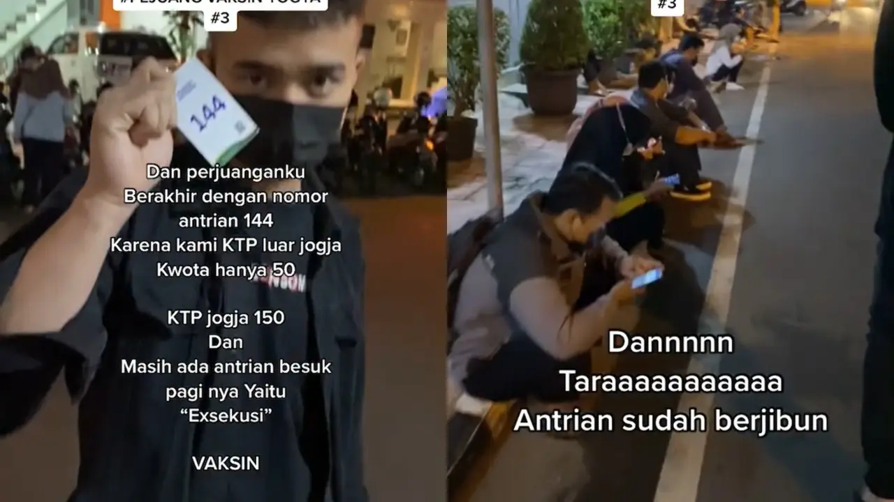 Perjuangan seorang pria mendapatkan vaksin COVID-19 di DIY Yogyakarta.