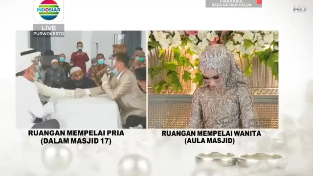 Pernikahan Reza DA dan Valda. (Tangkapan Layar Vidio)