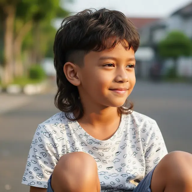 Model Rambut Panjang Anak Laki Laki (Gemini AI)