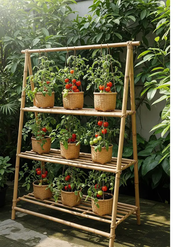 Ide Desain Kebun Tomat Gantung Ala Jepang