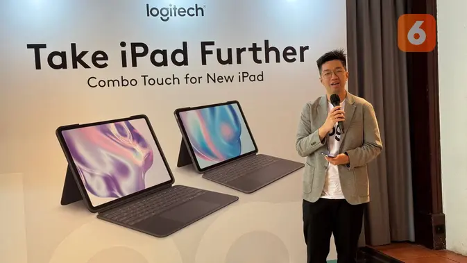 <p>Ismail Maksum, Country Manager Logitech Indonesia, saat peluncuran Combo Touch di Jakarta, Rabu (26/9/2024). (Liputan6.com/ Yuslianson)</p>