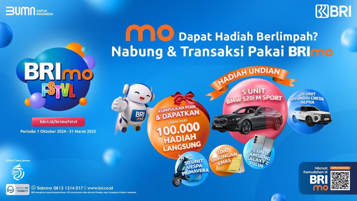 BRImo FSTVL Berlimpah Hadiah, Saatnya Tingkatkan Saldo dan Perbanyak Transaksi!