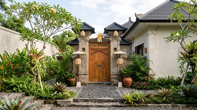 Inspirasi Halaman Depan Bergaya Resort Bali