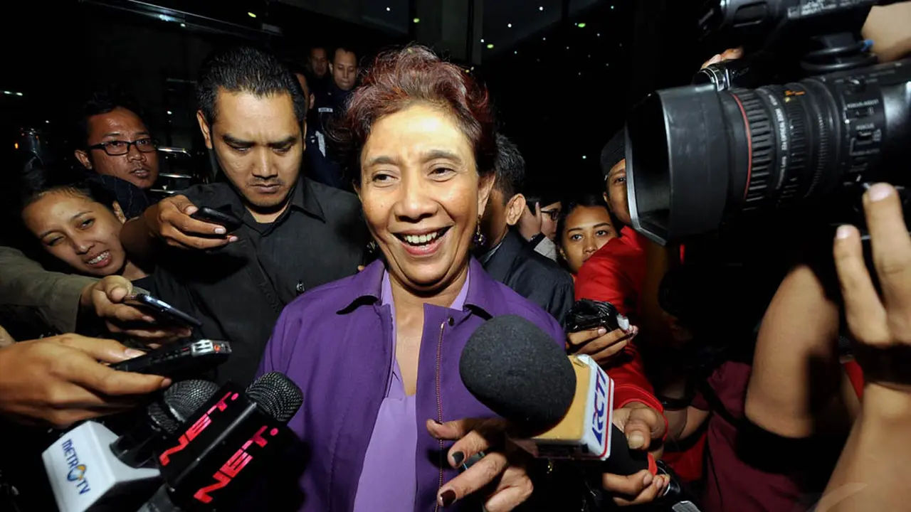 Malam Hari, Menteri Susi Datangi KPK 