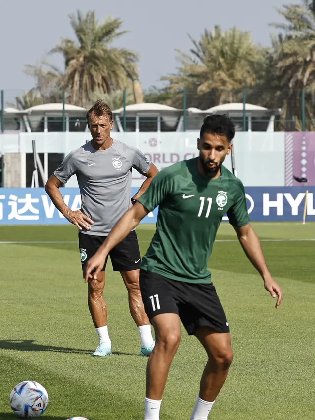 Intip Latihan Arab Saudi Jelang Hadapi Argentina di Piala Dunia 2022