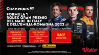 Jangan Lewatkan Keseruan 22-24 April, Live Streaming F1 GP Emilia Romagna 2022 di Vidio