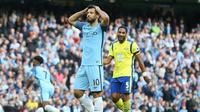 Striker Manchester City asal Argentina, Sergio Aguero. (AFP/Scott Heppell)