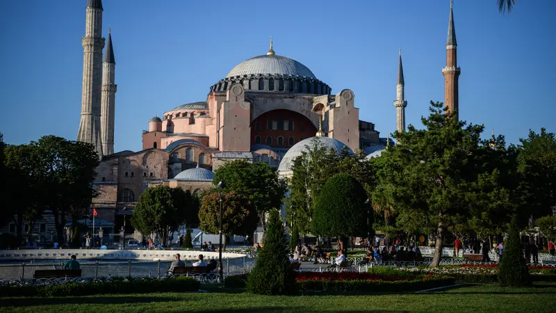 Hagia Sofia di Istambul Turki OZAN ​​KOSE / AFP