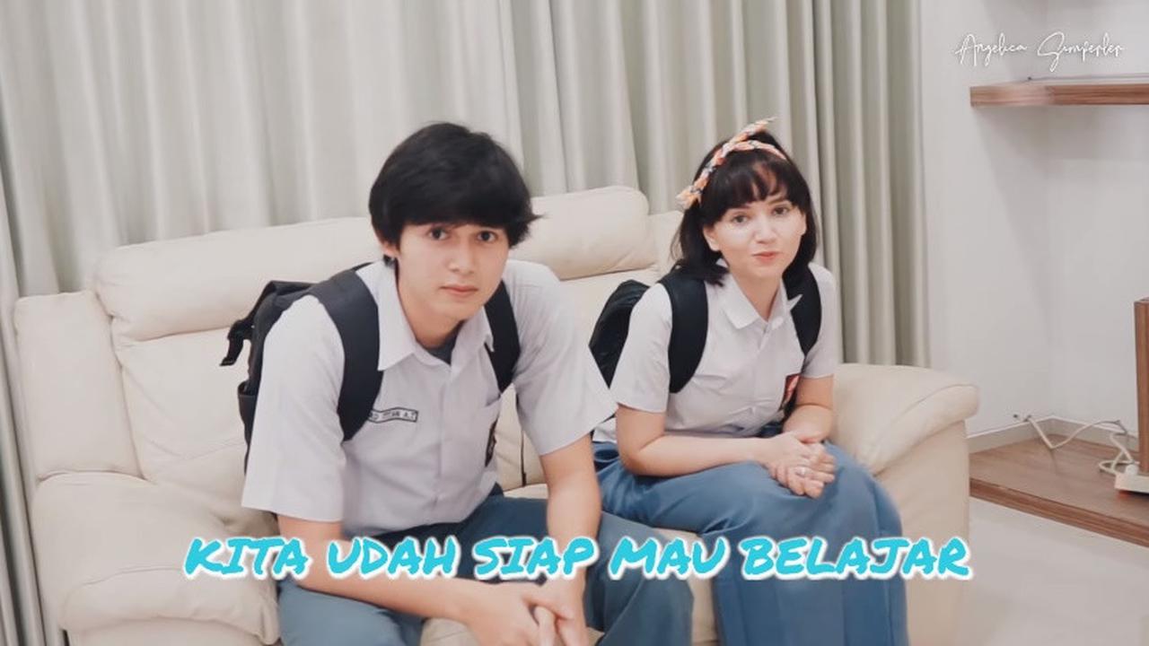 6 Potret Angelica Simperler Pakai Seragam SMA dengan Anak Tiri, Seperti Adik Kelas