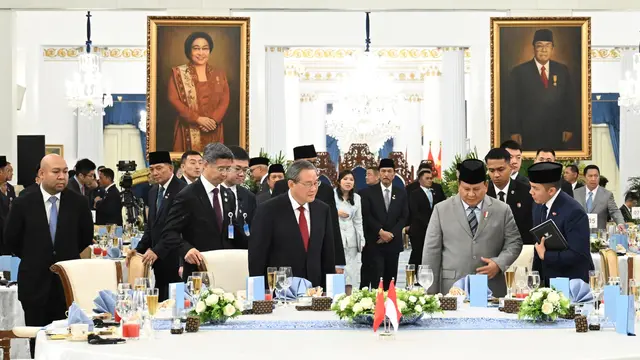 Prabowo Jamu Makan Siang PM China Li Qiang di Istana Negara Jakarta