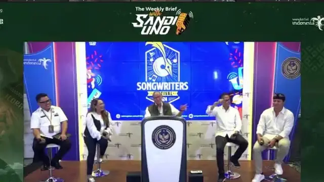 Menparekraf Sandiaga Uno dalam The Weekly Brief with Sandi Uno, Senin, 15 Januari 2024