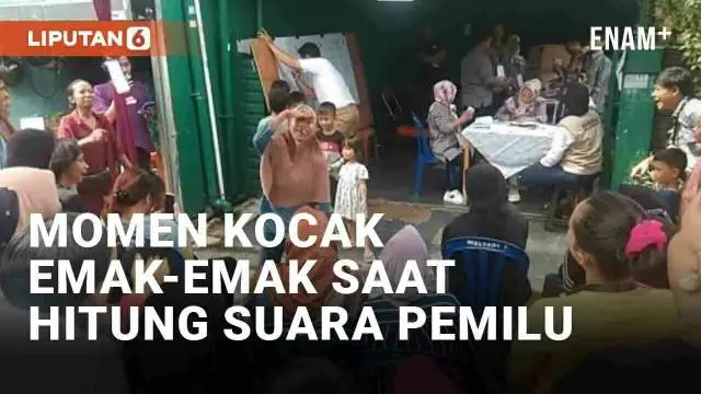 Pemilu 2024 disambut ceria masyarakat, meskipun berbeda pilihan. Seperti momen kocak di TPS ini saat penghitungan suara capres dan cawapres. Emak-emak pendukung dua capres saling ejek saat surat suara dibacakan.