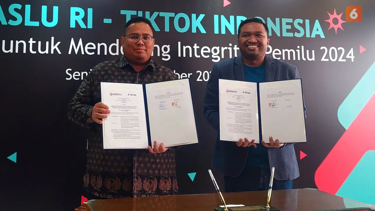 Rahmat Bagja, Ketua Bawaslu Menandatangani MoU dengan TikTok dalam Rangka Mengawasi Persebaran Konten Pemilu 2024