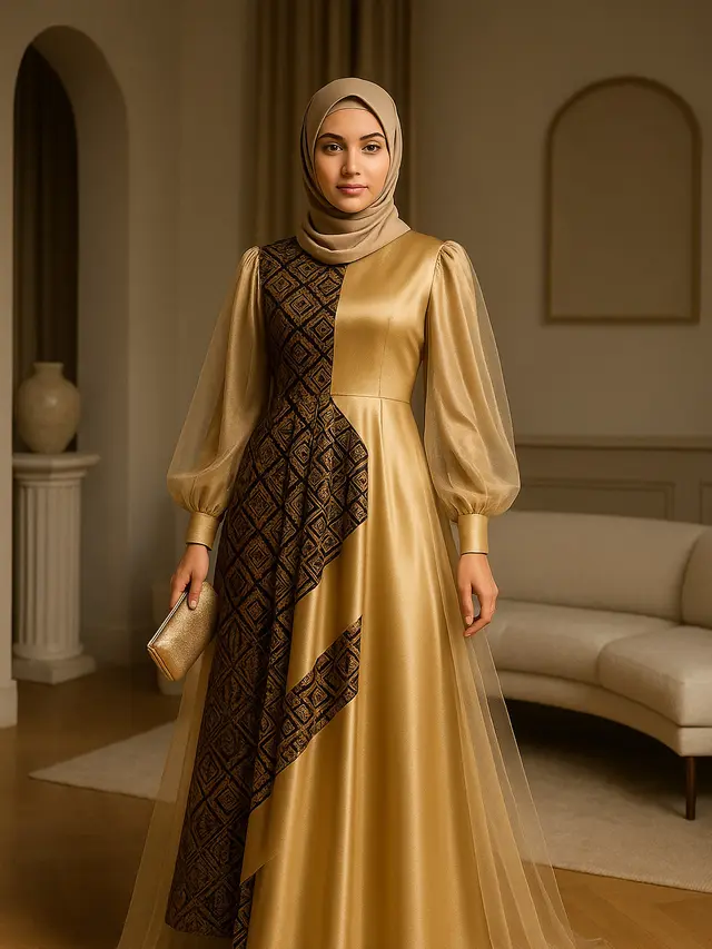 18 Model Gamis Batik Pesta Terbaru 2025, Tetap Syar’i tapi Tampil Glamor