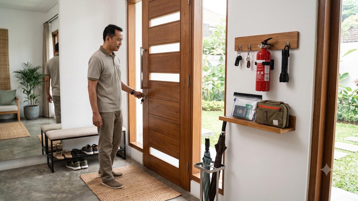 12 Barang yang Sebaiknya Selalu Disimpan Dekat Pintu Keluar Rumah agar Aman Saat Genting