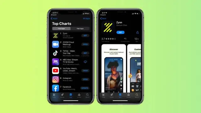 Aplikasi Zynn. Dok: 9to5mac.com