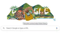 Google Doodle Noken Papua (sumber: Google)