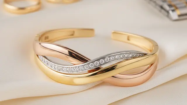 Model Gelang Emas Berlian Terbaru (Foto: Gemini AI)