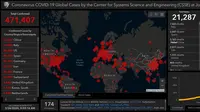 Peta update persebaran Virus Corona COVID-19 per Kamis (26/3/2020). (gisanddata.maps.arcgis.com)