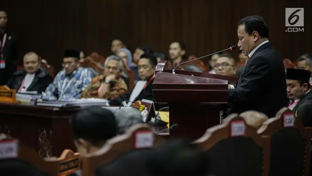 Ketua Bawaslu Tanggapi Gugatan Prabowo-Sandi di Sidang Sengketa Pilpres