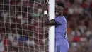 Kemenangan ini modal awal yang baik bagi Real Madrid dalam mengarungi La Liga Spanyol musim 2022/2023. Real Madrid sementara menempati posisi ketiga klasemen sementara Liga Spanyol. (AFP/Jorge Guerrero)
