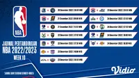 Link Live Streaming NBA Reguler Season 2022-2023 Week 10 di Vidio 20-24 Desember 2022