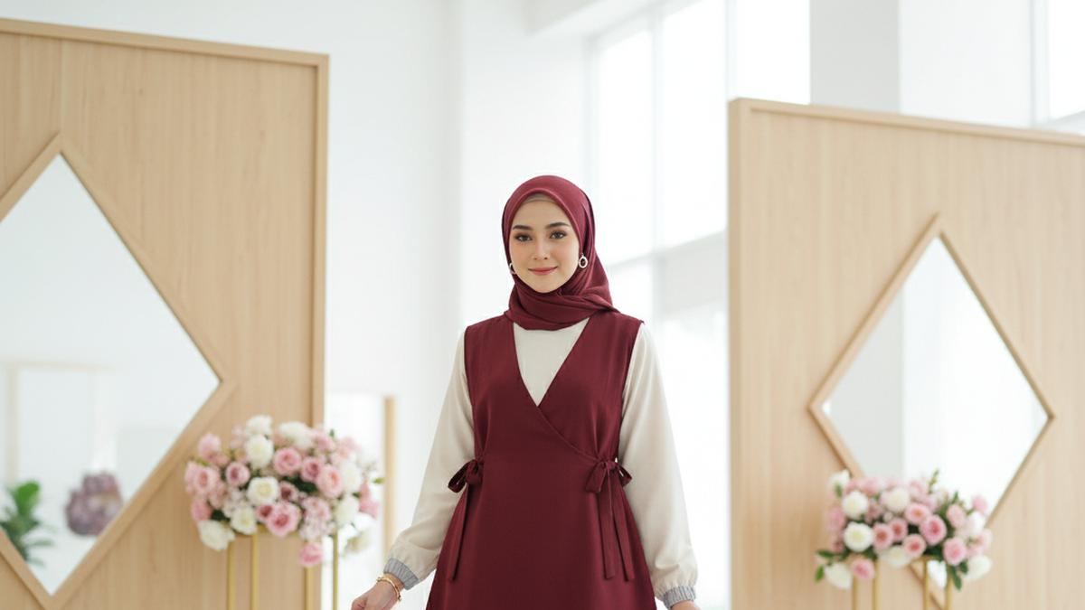 7 Cara Memilih Gamis Kombinasi Rompi untuk Berbagai Postur Tubuh dan Acara, Lengkap dengan Rekomendasi Bahan &amp; Perawatan