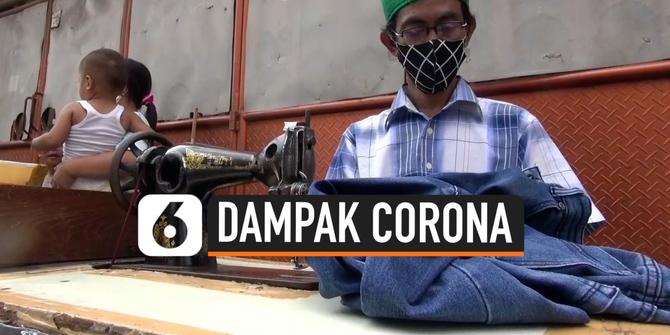 VIDEO: Akibat Corona, Pekerja Konveksi Jadi Penjahit Kaki Lima