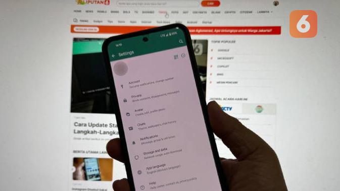 5 Langkah Ganti Foto Profil WhatsApp Web dan HP, Panduan Lengkap untuk Pemula. (Liputan6.com/ Yuslianson)