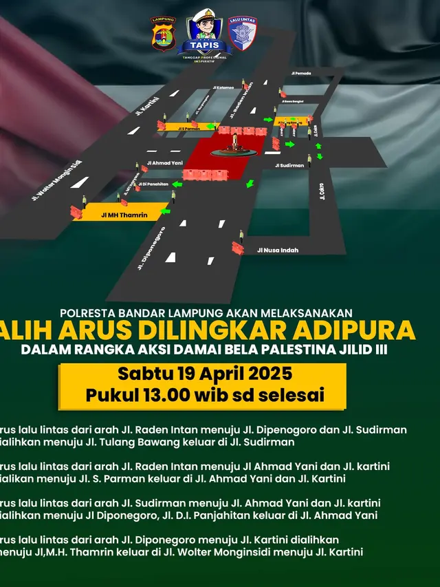 Alih arus di lingkar Adipura. Foto : (Istimewa).