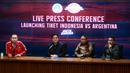 <p>Ketua Umum PSSI, Erick Thohir (dua kiri), didampingi Wakil Ketua Umum PSSI, Zainudin Amali (dua kanan), saat jumpa pers di Media Center SUGBK, Jakarta, Senin (29/5/2023). Pada kesempatan tersebut PSSI memberikan keterangan terkait tiket pertandingan antara Timnas Indonesia vs Argentina. (Bola.com/M Iqbal Ichsan)</p>